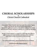 Choral scholarships at Christ Church Cathedral, Newcastle